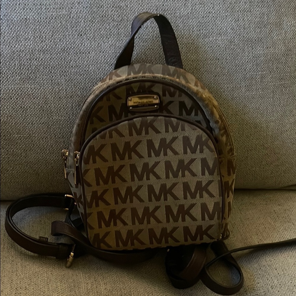 Michael Kors Brown Mini Backpack